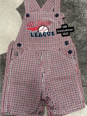 All Stars League Red Checkered Overalls - Brand Unknown